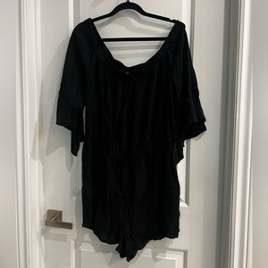 Black off the shoulder romper